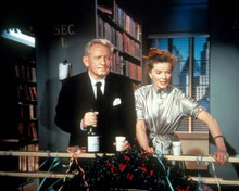 Desk Set 1957 Spencer Tracy Katharine Hepburn share bottle of wine 11x14 photo