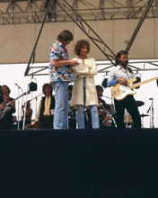 A Star is Born '76 Barbra Streisand between takes on stage with band 11x14 photo