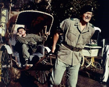 John Wayne pulls soldier in buggy The Green Berets 1967 11x14 photo