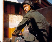 Steve McQueen as Hilts in German uniform on motorbike The Great Escape 11x14
