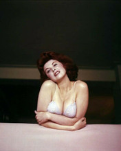 Tina Louise beautiful glamour portrait with huge breasts in low cut dress 11x14
