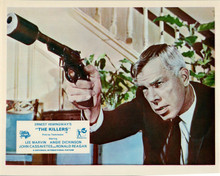 The Killers 1964 tough guy Lee Marvin points gun with silencer 8x10 inch photo