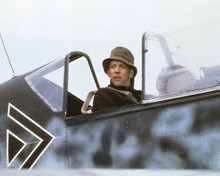 Donald Sutherland sits in aircraft 1976 The Eagle Has Landed 8x10 inch photo