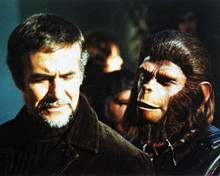 Conquest of the Planet of the Apes Ricardo Montalban & Roddy McDowall 8x10 photo