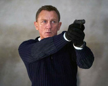 Daniel Craig as James Bond pointing gun No Time To Die 8x10 inch photo