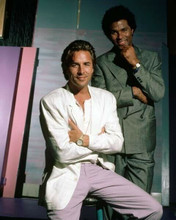 Miami Vice sharp looking Crocket & Tubbs Don Johnson Philip Michael Thomas 8x10