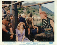 The Vikings Kirk Douglas Ernest Borgnine Janet Leigh on boat 8x10 inch photo