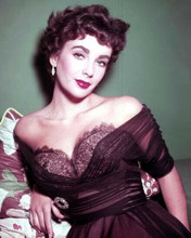 Elizabeth Taylor sexy pose in low cut black dress 1950's busty pose 11x17 Poster