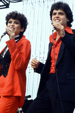 The Osmonds Donnie and Marie singing in concert 11x17 Mini Poster