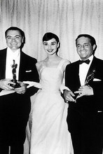 Audrey Hepburn Ernest Borgnine with Oscar & Harold Hecht 1950 11x17 Mini Poster