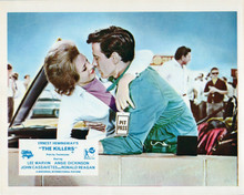 The Killers John Cassavetes kisses Angie Dickinson in race pit 8x10 inch photo