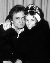 Johnny Cash 16x20 Poster candid with June Carter 1985