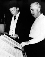 Frank Sinatra in recording studio with bandleader Fred Waring 16x20 Poster