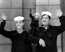 Laurel and Hardy in Two Tars 1928 with monkey all waving 16x20 Poster