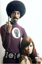 Ike and Tina Turner studio portrait Ike gives finger 12x18 inch Poster