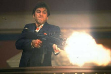 Al Pacino as Tony Montana firing sub machine gun classic Scarface 12x18 Poster