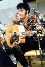 Elvis Presley classic seated playing guitar in recording session 12x18 Poster