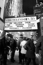 The Beatles on Ed Sullivan Show crowds outside Theater NY 12x18 inch Poster