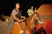 Spartacus Kirk Douglas on horseback holding sword 12x18 inch Poster