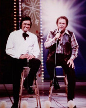 Johnny Cash Christmas Special 1977 Johnny Cash & Roy Clark 12x18 inch Poster