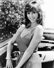Victoria Principal busty pose as Pam Ewing by her Porsche Dallas 12x18 Poster