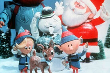 Rudolph The Red Nosed Reindeer 12x18 Poster Rudolph Hermey snowman & friends