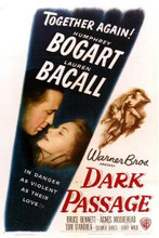 Dark Passage Humphrey Bogart Lauren Bacall 12x18 inch movie poster