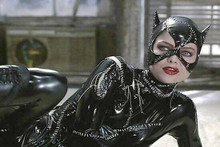 Michelle Pfeiffer as Catwoman sexy in black leather outfit and cap 12x18 Poster