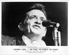 Johnny Cash The Man His World His Music 8x10 inch photo John singing on stage
