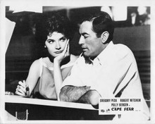Cape Fear 1962 Polly Bergen & Gregory Peck sit at desk 8x10 inch photo