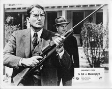 To Kill A Mockingbird Gregory Peck as Atticus holding rifle 8x10 inch photo
