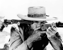 Clint Eastwood aims rifle gun to his head The Good The Bad & The Ugly 8x10 photo