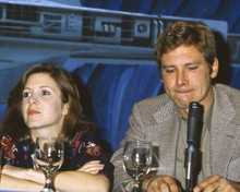 Star Wars 1976 press conference Harrison Ford & Carrie Fisher meet press 8x10