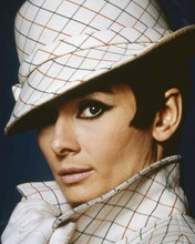 Audrey Hepburn stycle icon in matching hat & jacket with white gloves 8x10 photo