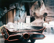 Batman classic TV series Batmobile parked in Batcave 8x10 inch photo