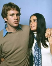 Love Story 1970 Ryan O'Neal & Ali MacgRaw arms around each other 8x10 inch photo