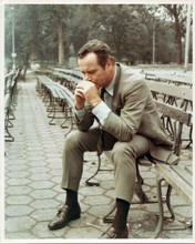 The April Fools 1969 Jack Lemmon sits alone in Central Park NY 8x10 inch photo