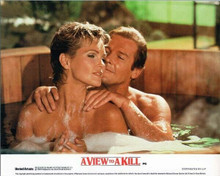 A View To A Kill Roger Moore as Bond shares bath with Fiona Fullerton 8x10 photo