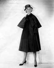 Doris Day full length smiling in black cape and hat Midnight Lace 8x10 photo