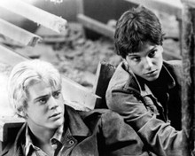 The Outsiders C.Thomas Howell & Ralph Macchio hide by door 8x10 inch photo