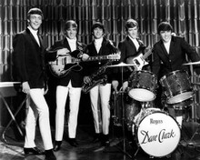 Dave Clark Five line-up with their instruments smiling 60's British 8x10 photo