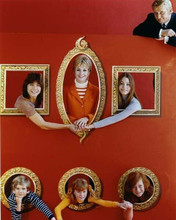 The Partridge Family all hold hands posing in giant picture frame 8x10 photo