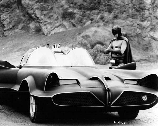 Batman 1966 TV series Adam West stands by open door of Batmobile 8x10 inch  photo - The Movie Store