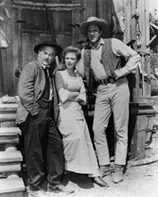 Gunsmoke classic TV series Milburn Stone with unidentified gest star 8x10 photo