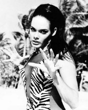Martine Beswick wears tiger print swimsuit 1965 Thunderball 8x10 inch photo