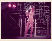 Diana Ross in sequined jumpsuit on stage singing 1970's/80's 8x10 photo