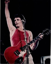 Rick Springfield classic 1980's pose on stage with guitar 8x10 inch photo