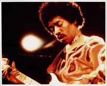 Jimi Hendrix in concert 8x10 photo playing his guitar late 1960's