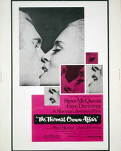 The Thomas Crown Affair Steve McQueen Faye Dunaway movie poster art 8x10 photo