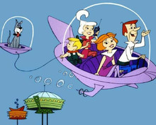 The Jetsons animated TV series George and Jane Jetson in space ship ...